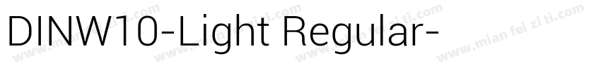 DINW10-Light Regular字体转换